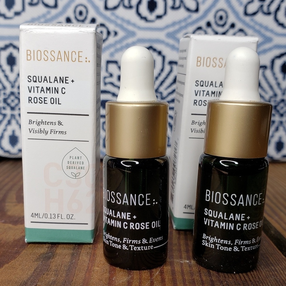 Biossance Squalane + Vitamin C Rose Oil x 2